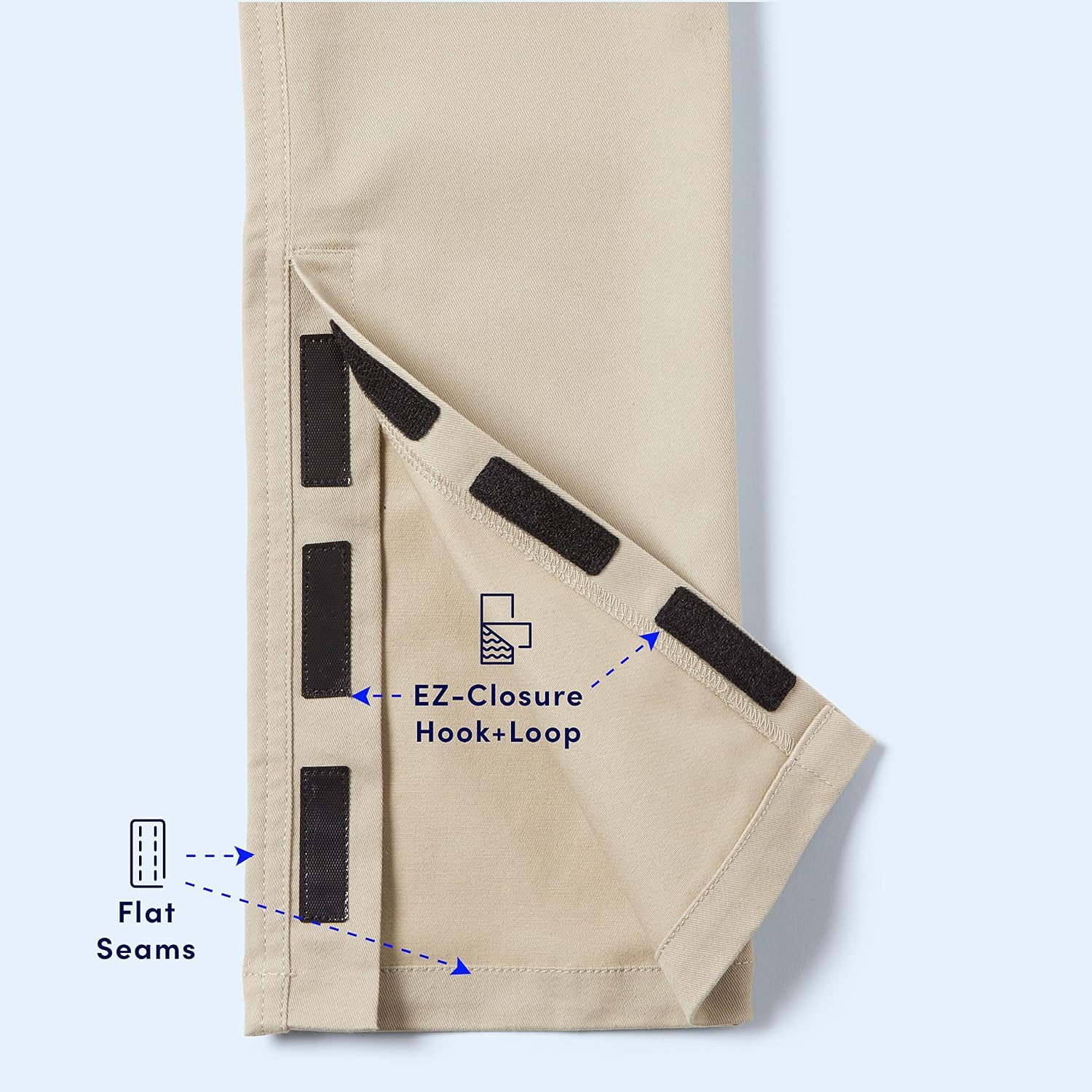 French Toast Girls' Adaptive Straight Leg Pants with Hook and Loop Closure and Pull-Apart Leg Openings