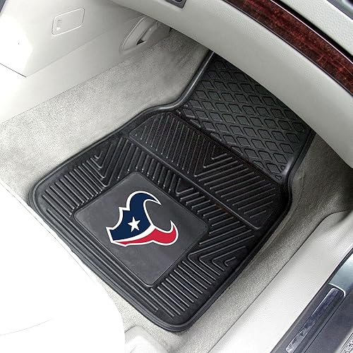 Miniatura 2 de FANMATS 8993 Houston Texans - Juego de 2 alfombrillas de vinilo resistentes para automóvil, primera fila, protección para todo tipo de clima, ajuste