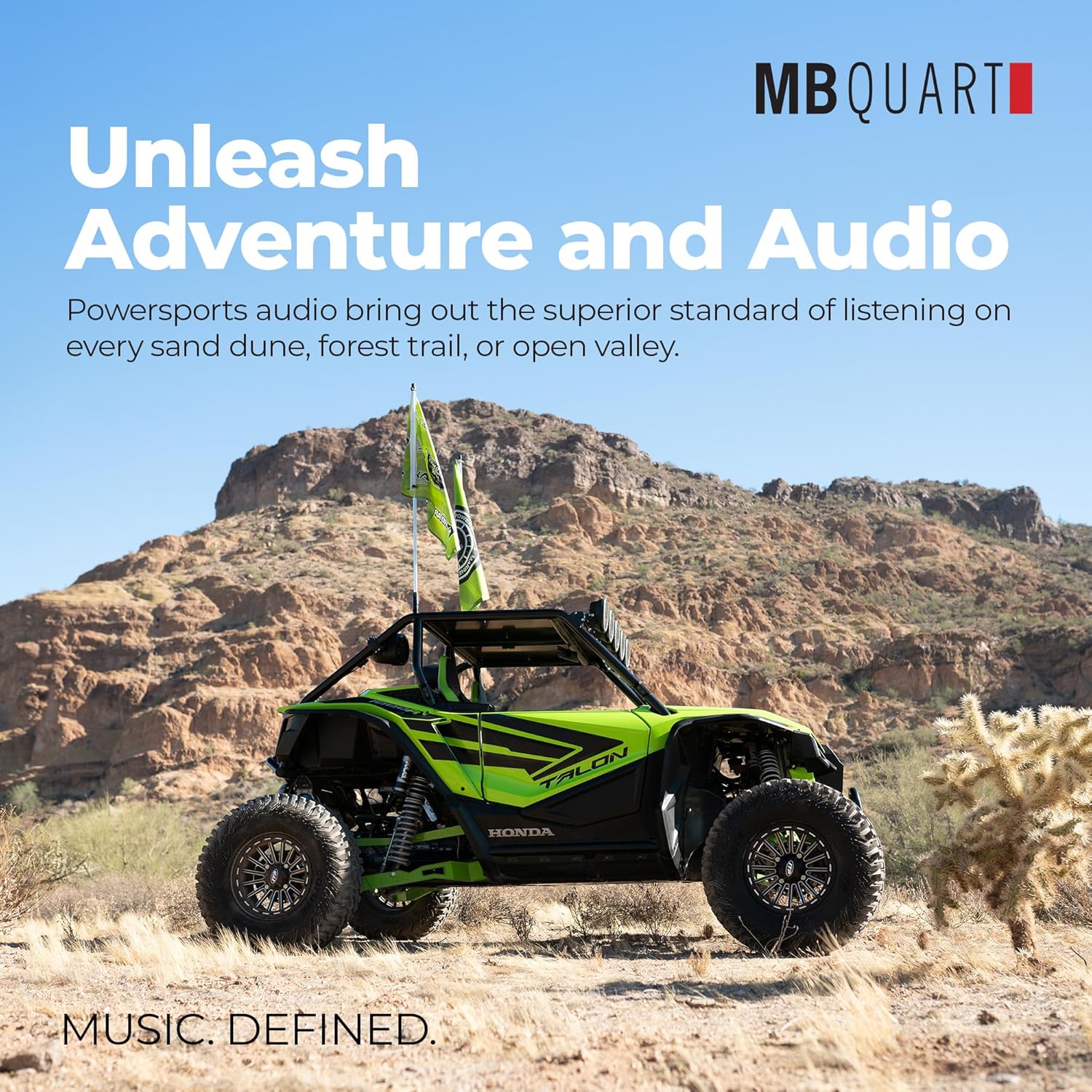 MB Quart 400W Nautic Powersports Amplifier, Marine Grade, IPX67, 2 Channel, Full Range Class D, with Quick Disconnect, NA2-400.2RC