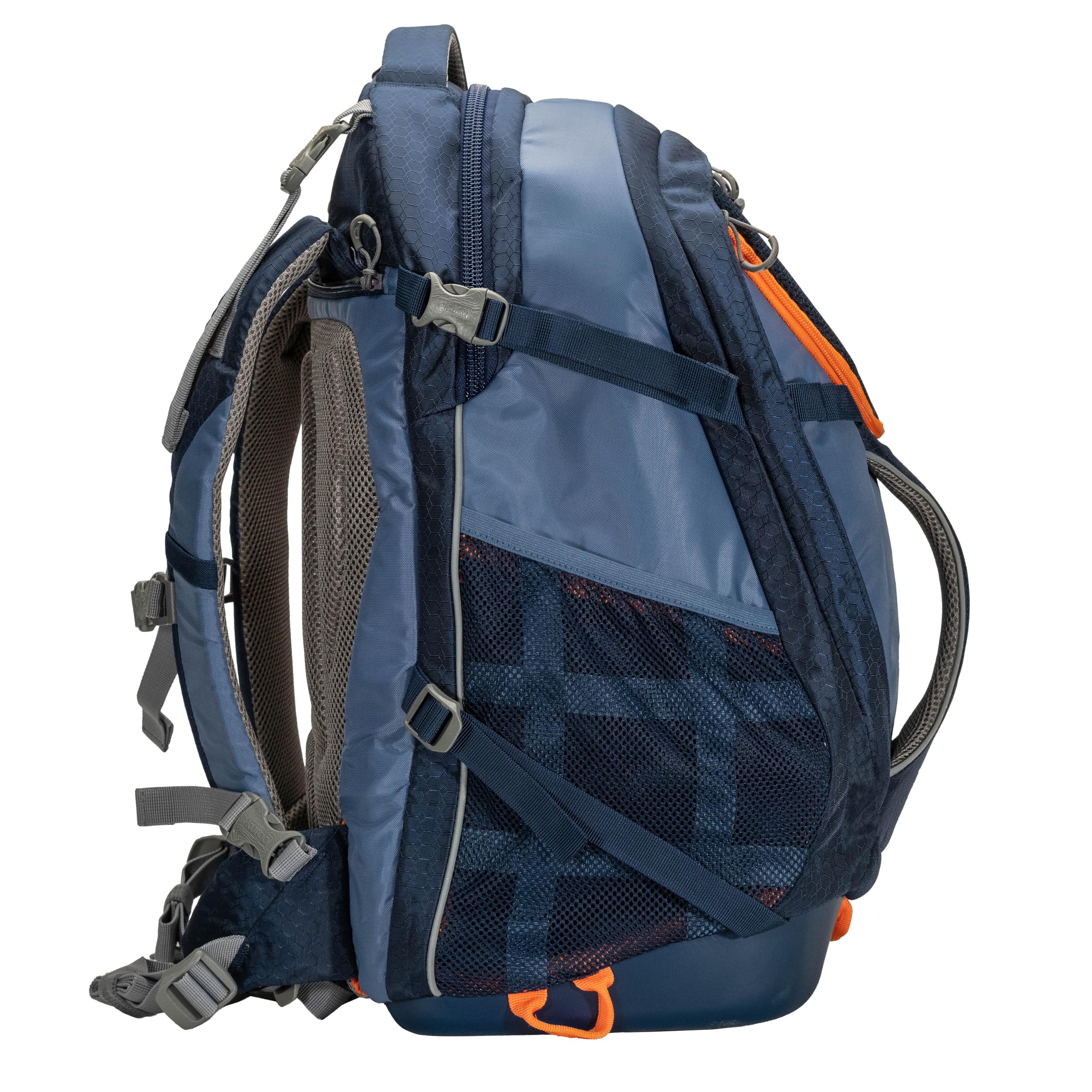 Kurgo G-Train - Mochila Transportín para Mascotas Pequeñas - Para Viajes y Senderismo, Fondo Impermeable y Múltiples Compartimentos - Azul Marino