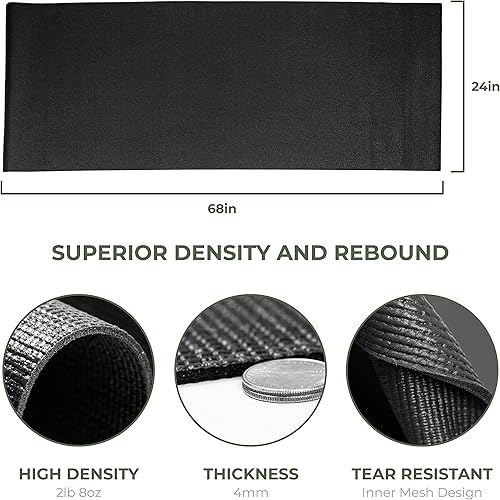 Miniatura 6 de Explora la esterilla de yoga, paquete de 10 unidades, lista para estudio y escuela, (2.677 x 0.945 x 0.157 in) antidesgarros, antideslizante, para