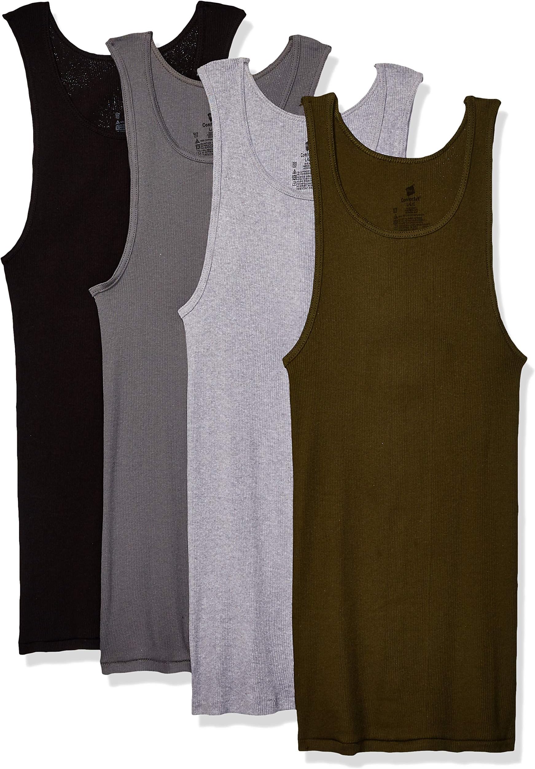Men's FreshIQ ComfortSoft Dyed Tagless Tanks 4-Pack