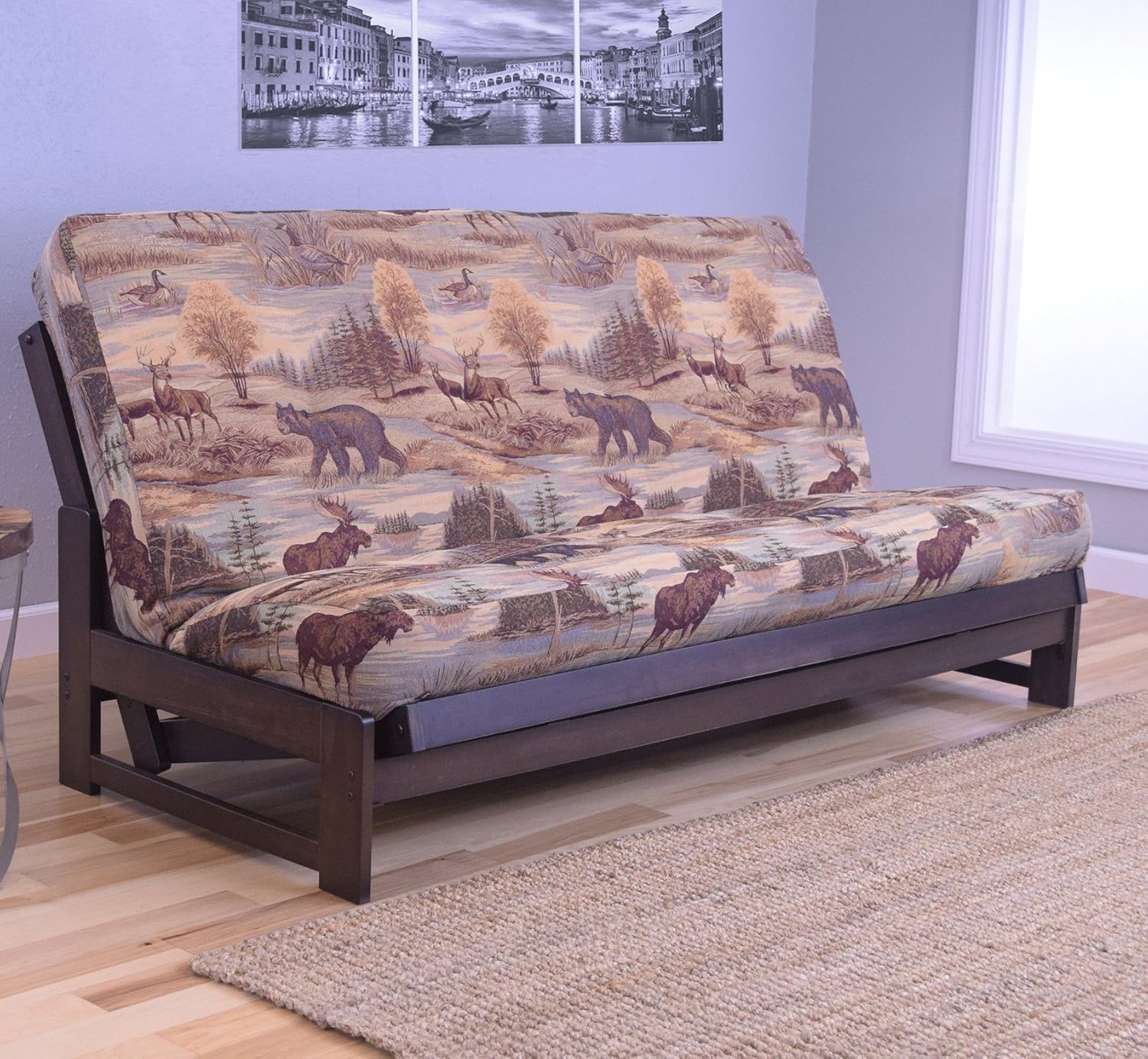 Alder Wood Futon Frame Canadian Mattress Home & Kitchen