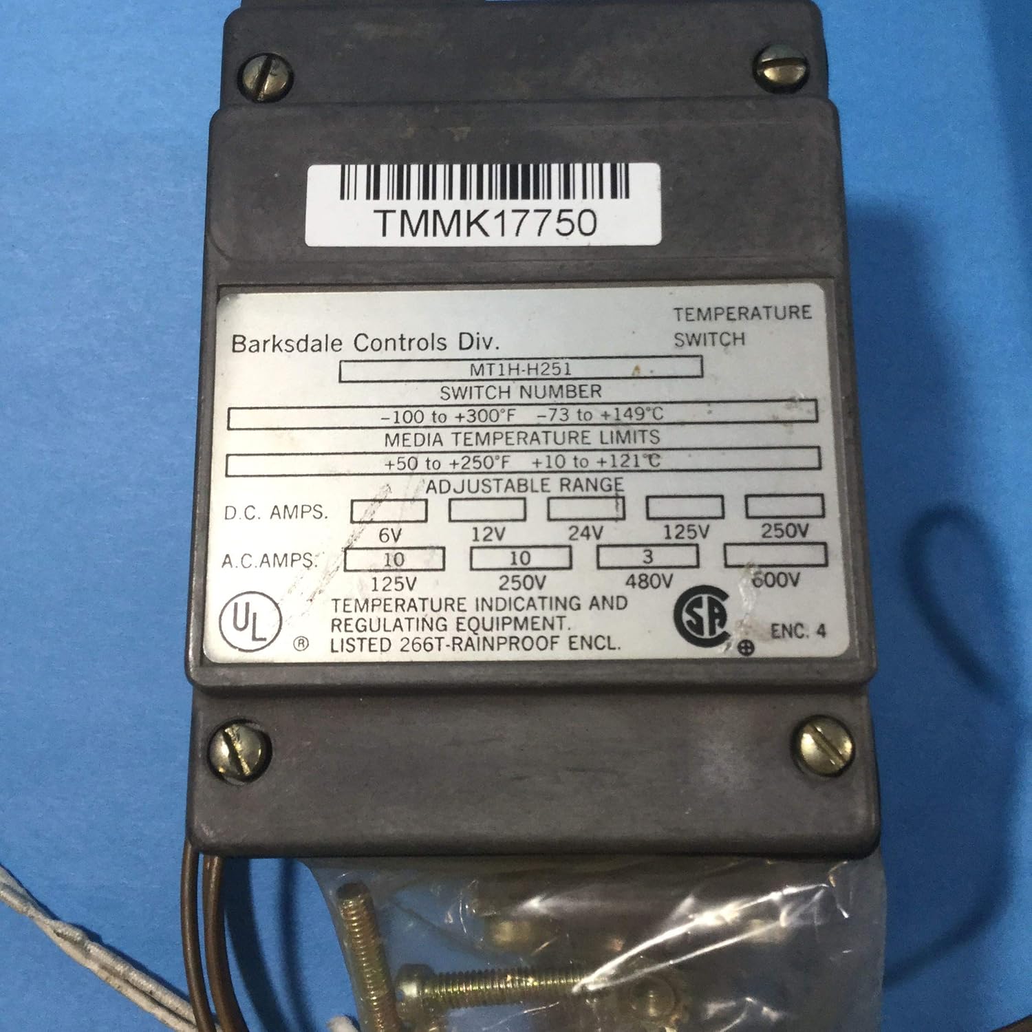 Barksdale MT1H-H251 Temperature Switch