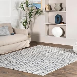 nuLOOM Rosanne Transitional Striped Area Rug, 4x6, Blue