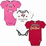 NFL Tampa Bay Buccaneers 3 Pack Short Sleeve Bodysuit, red Tampa Bay Buccaneers New, 18 Months