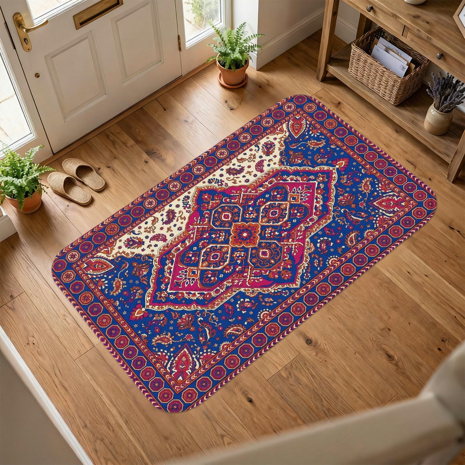 Tapis oriental cachemire 0,9x1,5m pour sublimer votre entrée ou cuisine