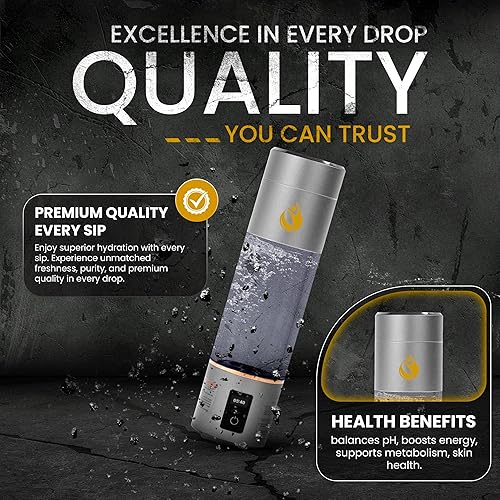 Miniatura 6 de Generador de botellas de agua de hidrógeno premium 4200PPB Máquina de agua de hidrógeno de 9.5 onzas, última tecnología SPEPEM, botella de agua