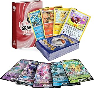 Limited Edition Eevee Bundle | 60x Cards + 1x Eevee & 3X Eeveelutions for use with Pokemon Cards | Vaporeon, Jolteon, Flareon, Espeon, Umbreon, Leafeon, Glaceon or Sylveon w Deck Box