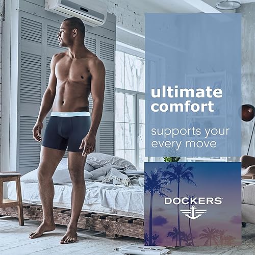 Miniatura 3 de Dockers Mens Boxer Briefs Microfiber Mens Boxers Underwear for Men Pack of 4