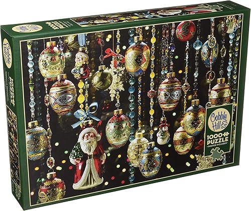 Cobblehill 80140 - Rompecabezas de adornos navideños (1000 piezas)