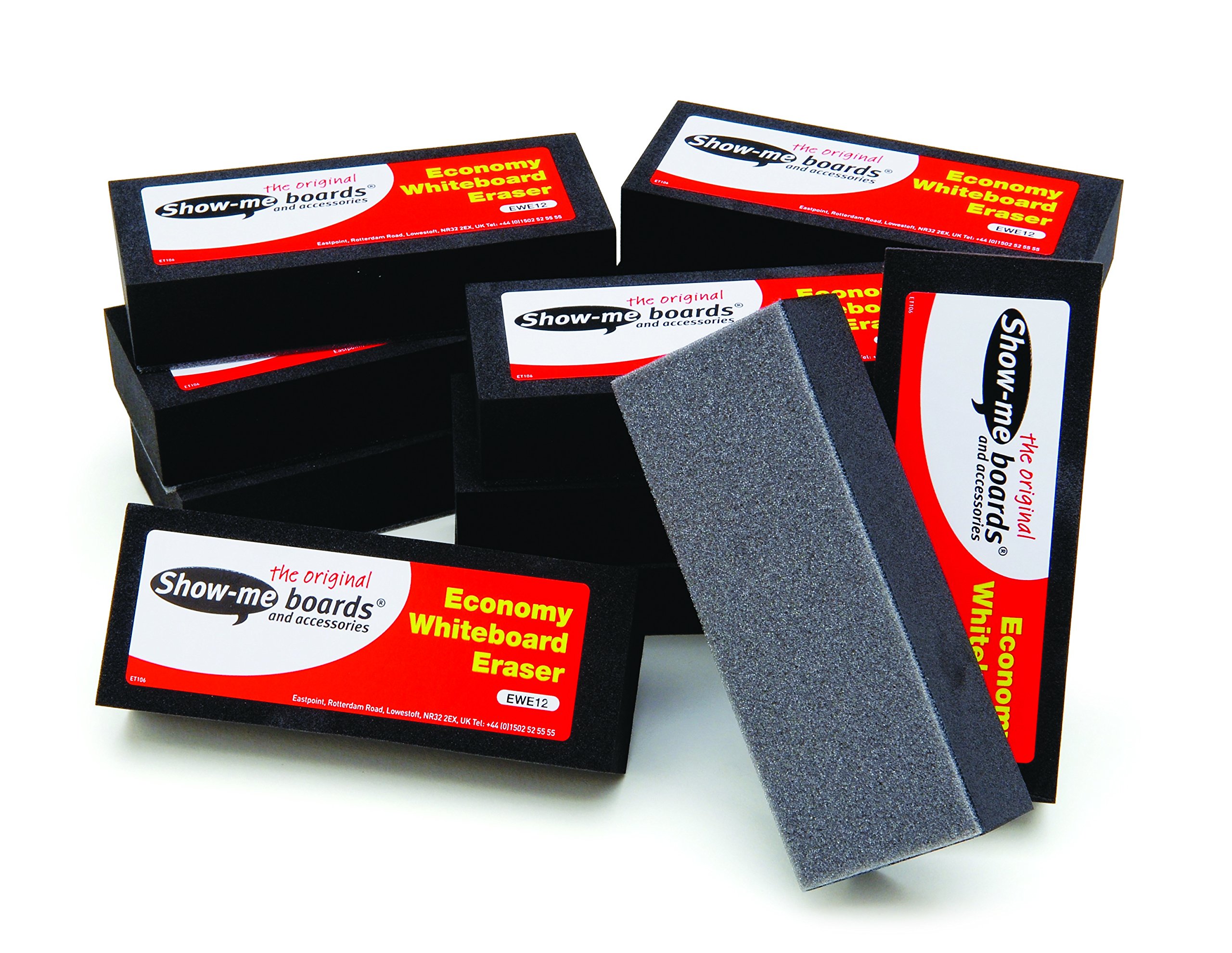 Show-me Whiteboard Eraser 12 Pack EWE12 EG60229