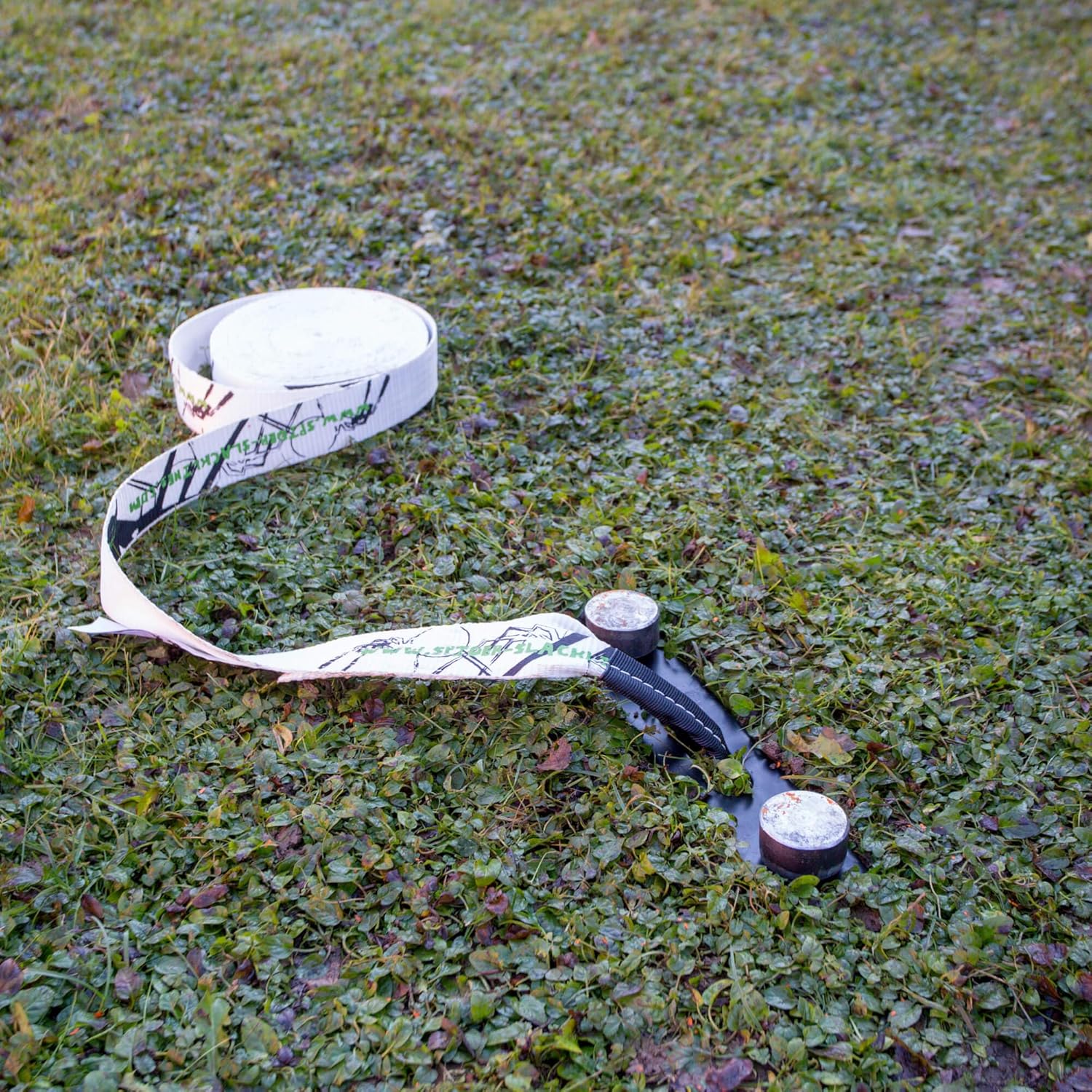 | Outdoor Beginner's Kit - Two Frames with 3 Height Adjustments 12-20 - 27.5 in + One 49 ft Slackline, No Need to Attach to Trees - Slackline Not Included