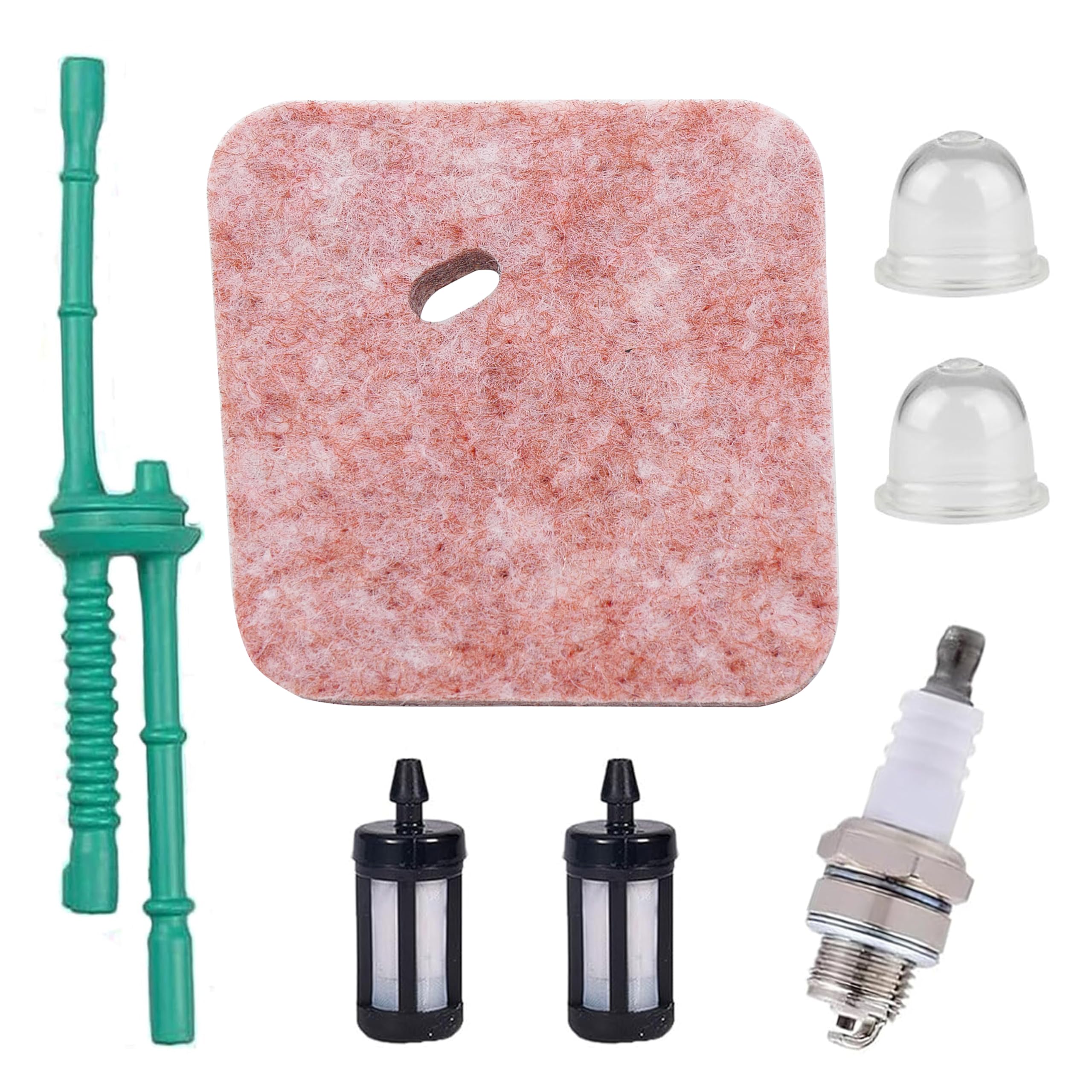 Hippotech Fuel Hose Primer Bulb Spark Plug for STIHL FS38 FS45 FS46 FS55 KM55 HL45 FS45L FS45C FS46C KM55C KM55R KM55RC String Trimmer Weed Eater