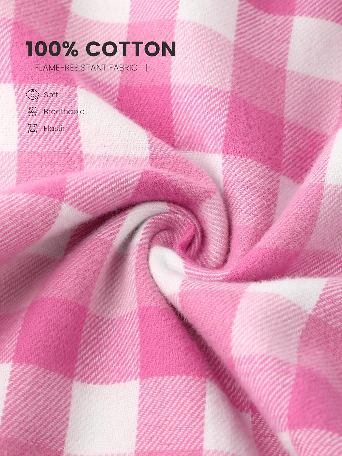 IHU Cotton Girls Pajama Pants Soft Flannel Woven Kids Pj Bottoms Plaid Lounge Pants Sleepwear with Pockets - Image 4