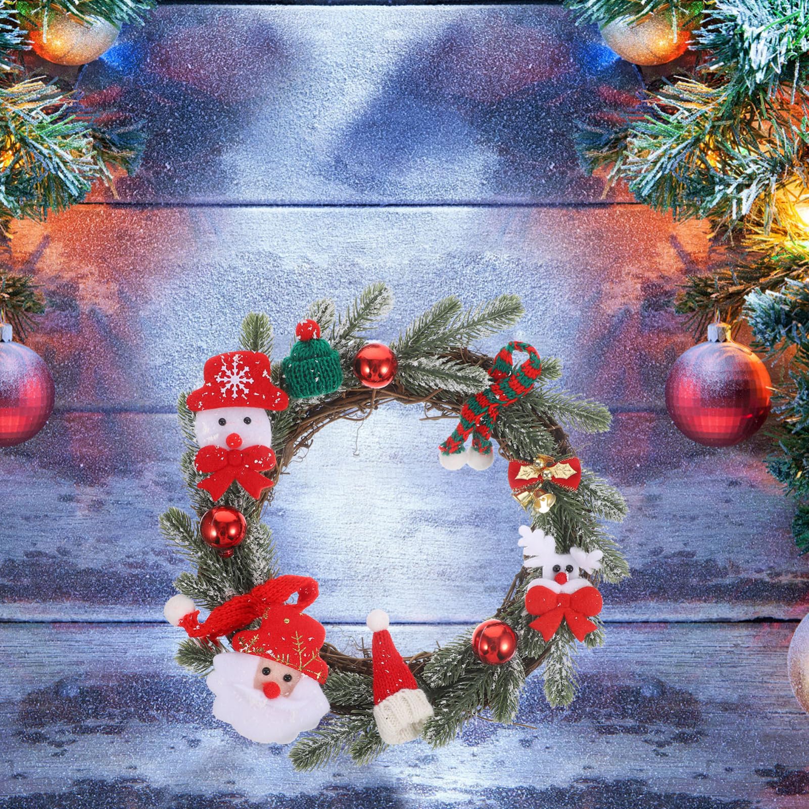 Guirnalda Navideña Decorativa De Pared Adorno Colgante De Navidad para Puertas y Ventanas Accesorio De Decoración Festiva para Hogar y Oficina