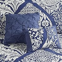 Vista 5 de Madison Park Vienna - Colcha reversible de algodón, diseño de costuras de lujo, para todas las estaciones, colcha transpirable, fundas de almohada