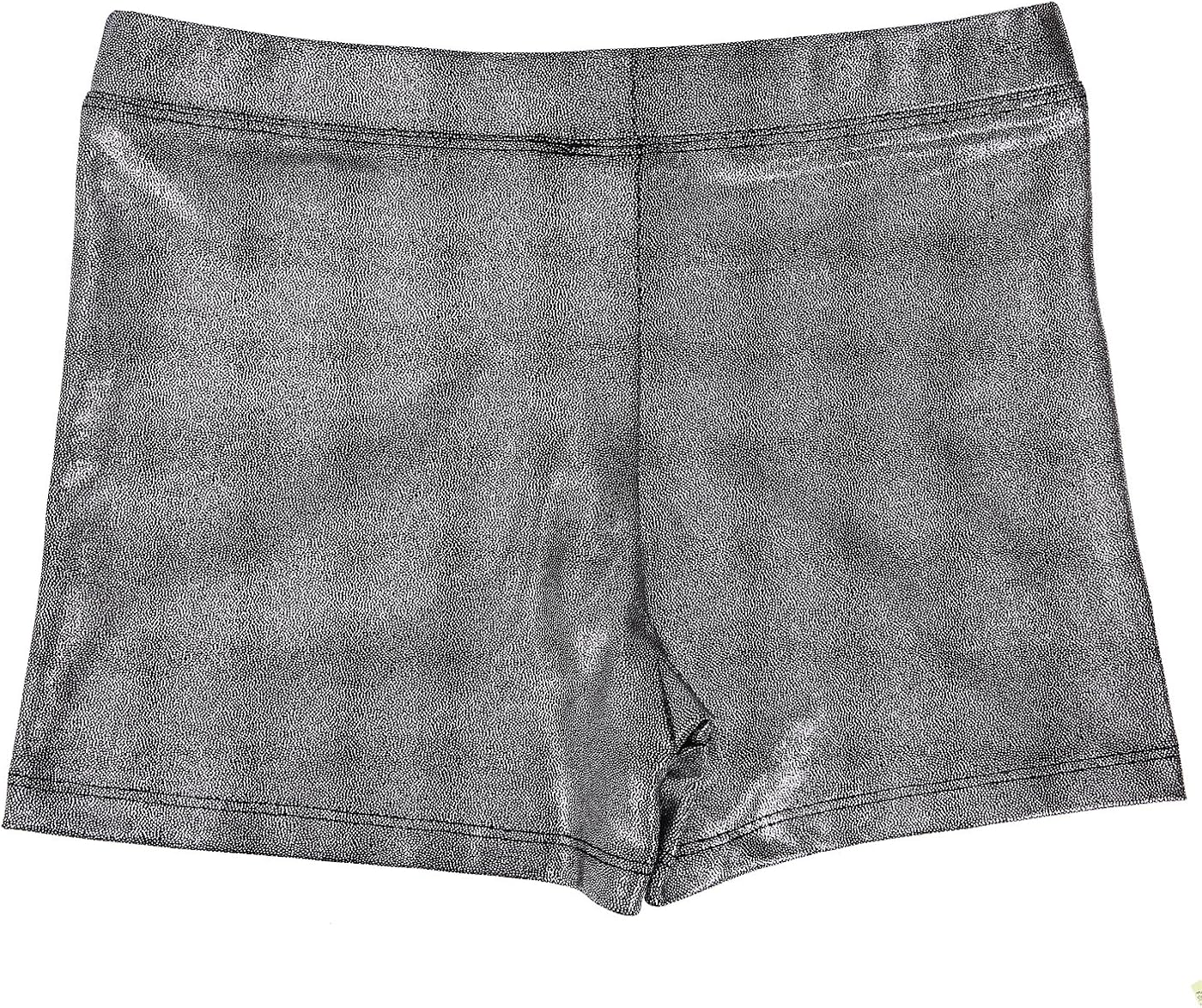 HDE Gymnastics Shorts for Girls Dance Short Glitter Sparkle Tumbling Bottoms: Clothing