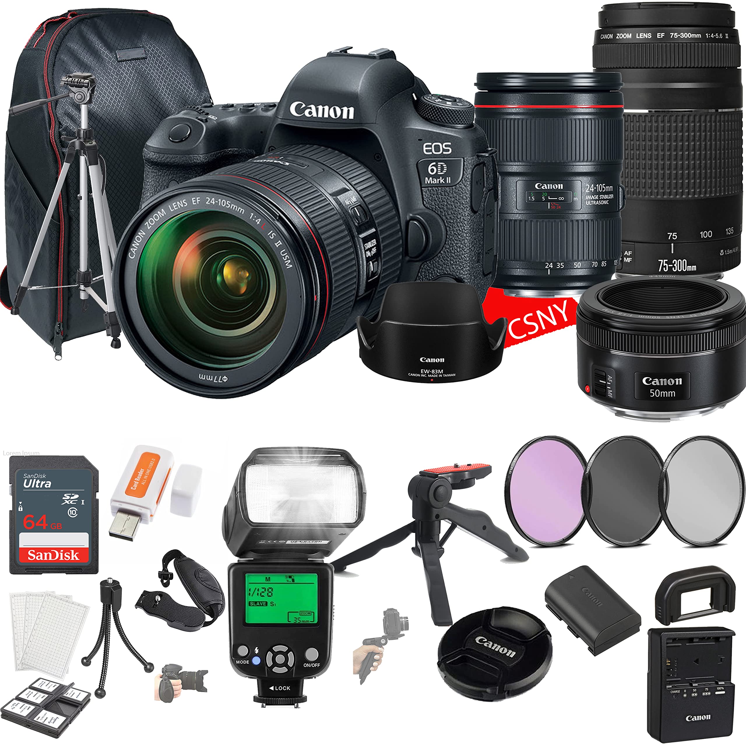 Amazon.com : Canon EOS 6D Mark II DSLR Camera w/EF 24-105mm F/4L 
