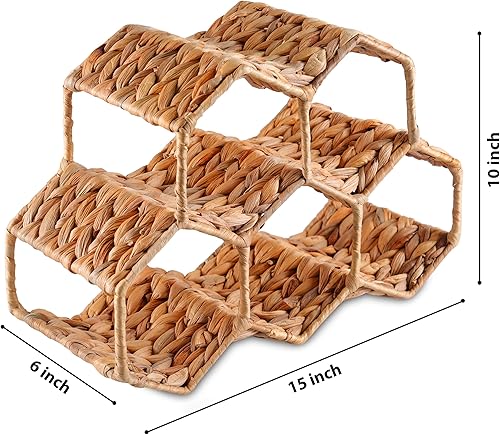 Miniatura 2 de CENBOSS Estante de vino para encimera, jacinto y estante de vino de metal, estante de vino de mesa para varias botellas de vino, soporte de vino
