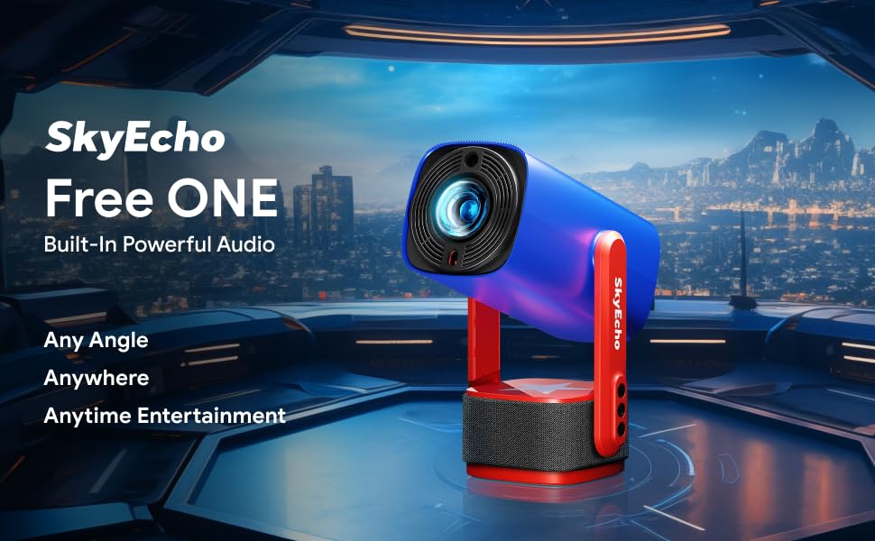 Watch SkyEcho FreeONE Blue Mini Projector with Wifi and Bluetooth