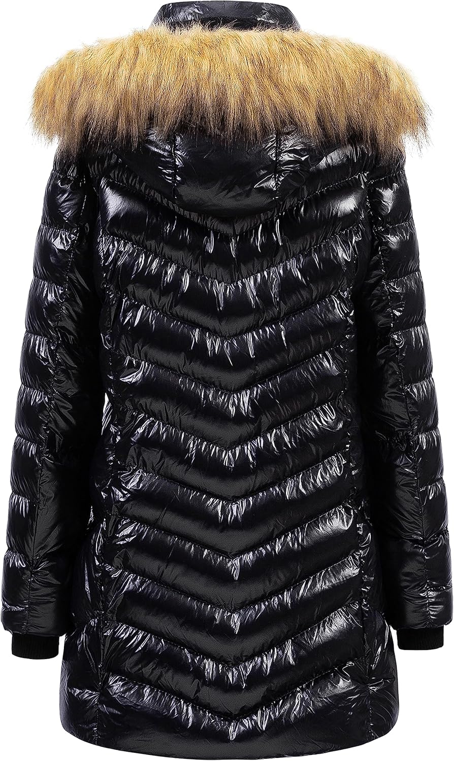 CREATMO US Women's Winter Hooded Coat Waterproof Warm Long Puffer Jacket Parka - Image 2