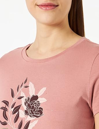 MUSTANG Alexia C Print T-Shirt, Lobster Bisque 8131, M Donna