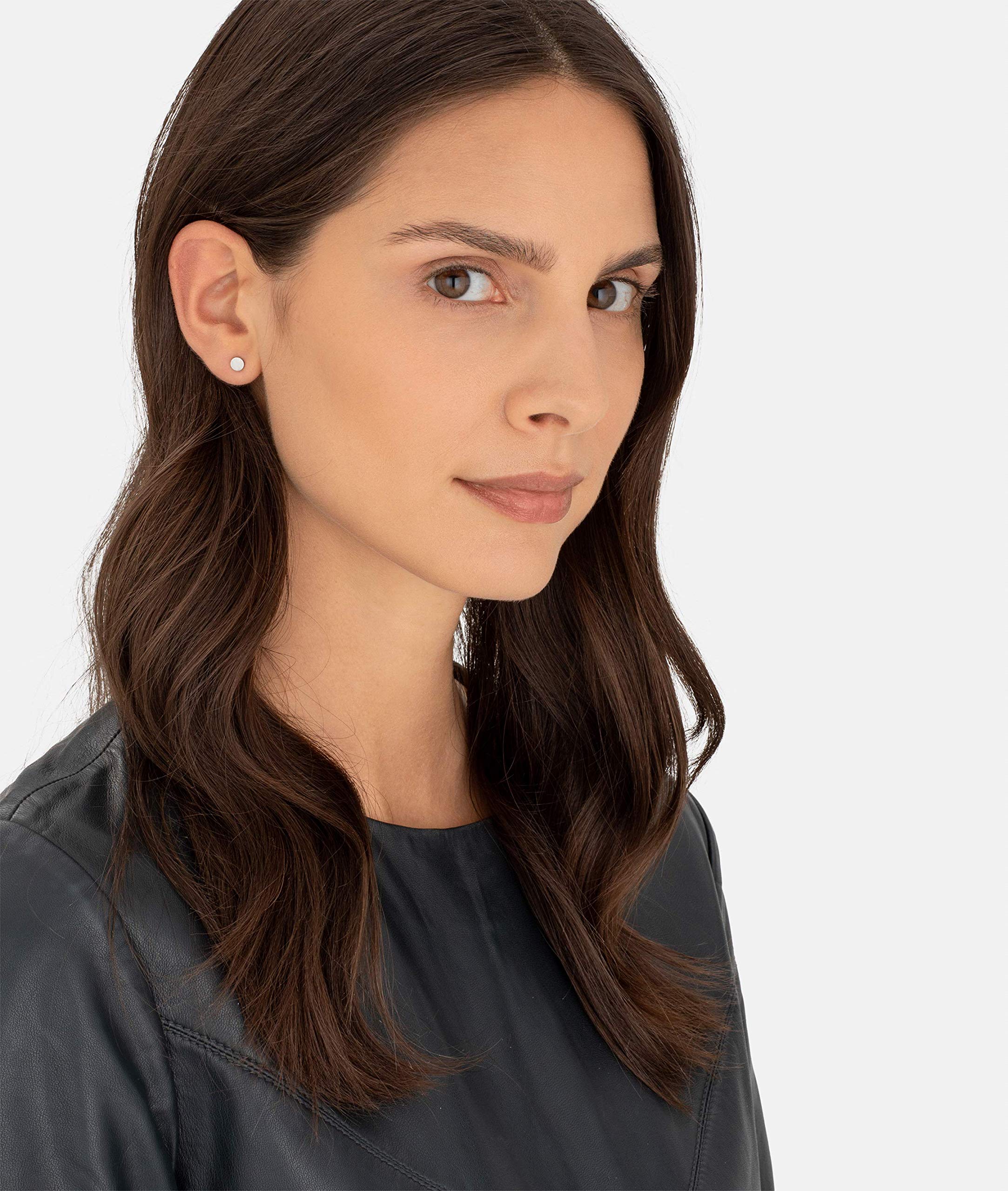 Liebeskind LJ-0503-N-45 Damen Collier Herz Edelstahl Silber 45 cm One Size & TIME & JEWEL Ohrstecker LJ-0483-E-05 Silber