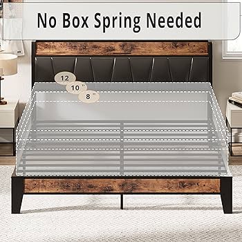 Amazon.com: LIKIMIO Queen Bed Frame, Storage Headboard with
