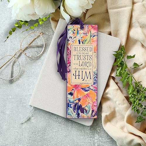 Miniatura 185 de Christian Art Gifts - Separador de piel sintética con cinta de satén y verso bíblico inspirador para mujeres y hombres, Marrón - Proverbios 31 Mujer