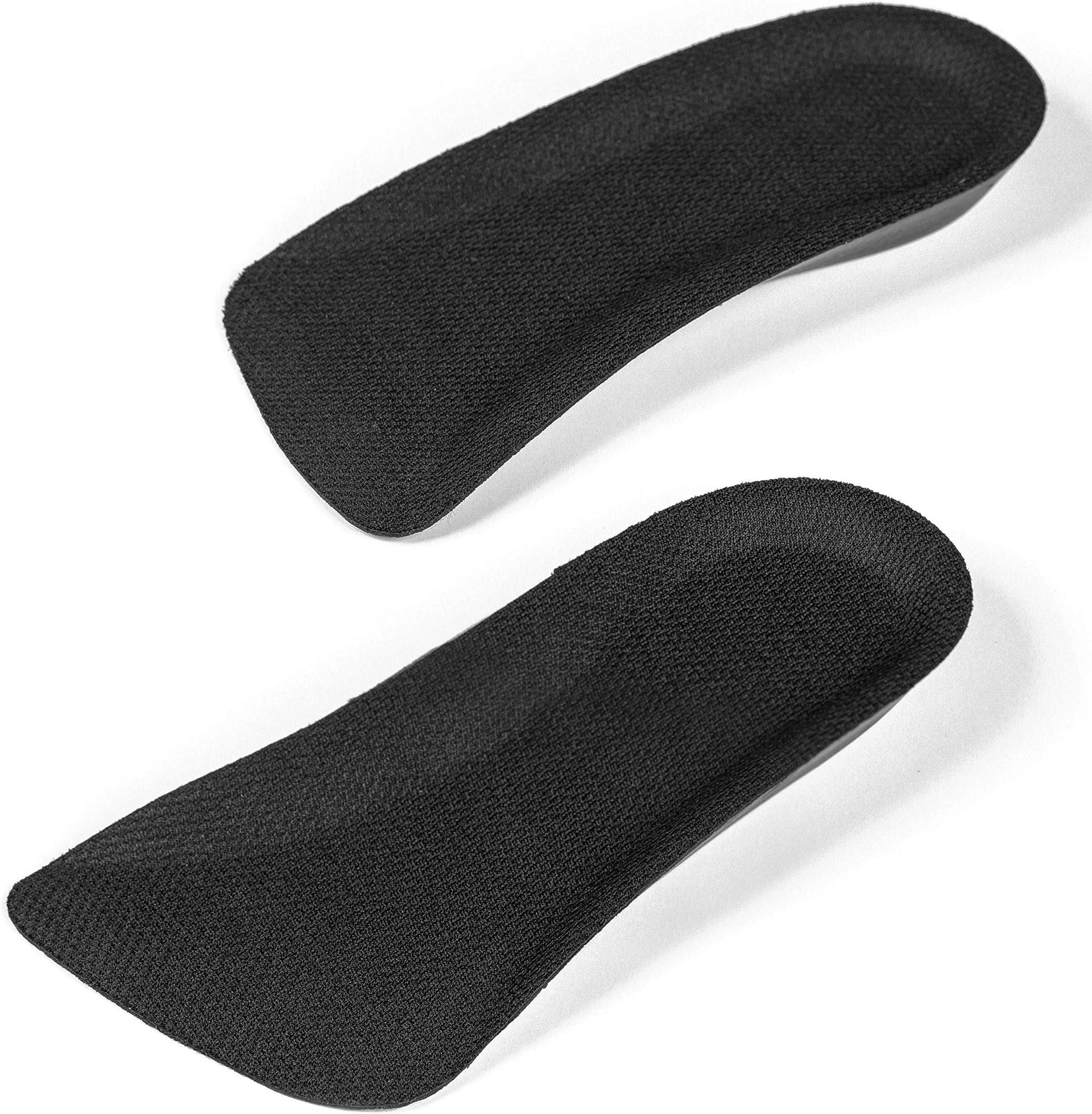 CALTO Half Elevator Insole for Men - 1/2 Inch Height Increase Taller Heel Lift Insert (2 Pack) Black, Black, One size