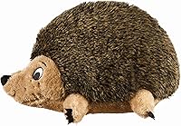 Outward Hound Hedgehogz Large Plush Dog Toy - Soft Faux Fur Hedgehog with Squeaks & Grunts, 12x6x7 Inches for Play & Cuddles