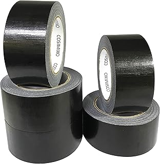 Sponsored Ad - 5-Pack Black Heavy Duty Duct Tape, 2 inches x 30 Yards, Strong, Flexible, No Residue, All-Weather and Tear ...