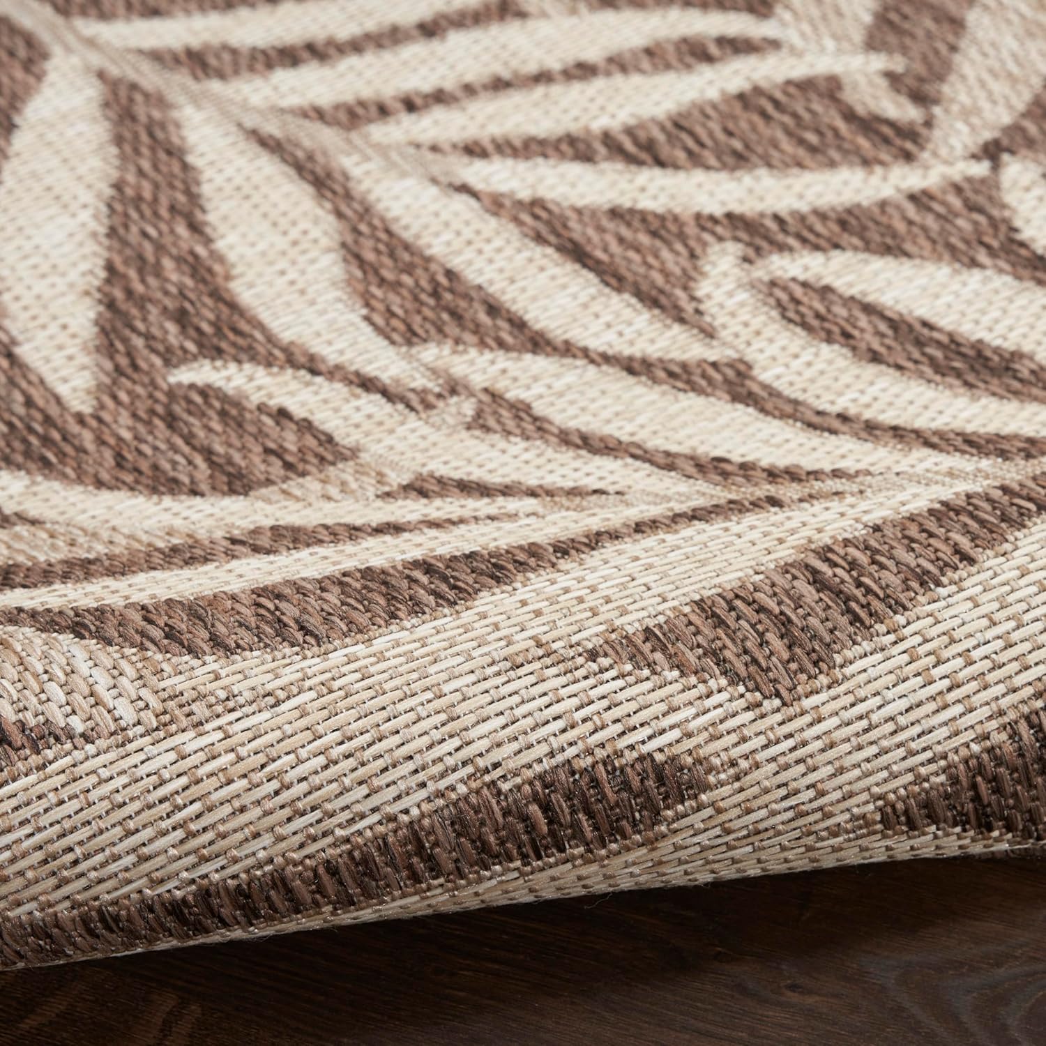 Nourison Home Garden Oasis Mocha 2' x 8' Area Rug - Easy Cleaning, Non Shedding, Bed Room, Living Room, Dining Room, Kitchen (8' Runner)