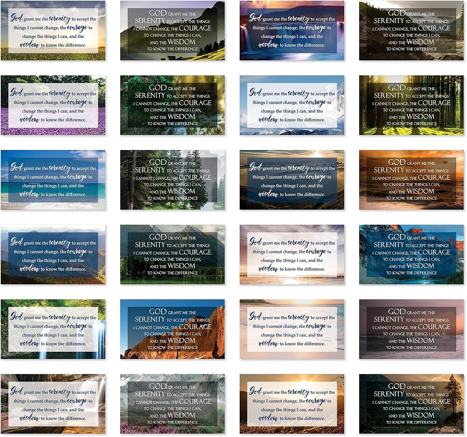 JBH Creations Serenity Prayer Cards - Pack of 48