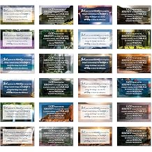 JBH Creations Serenity Prayer Cards - Pack of 48 24 Unique Nature Designs, 2 of Each