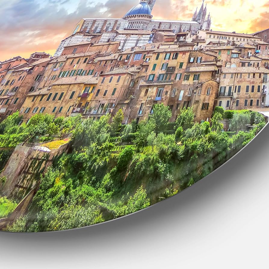 Designart MT11609-C11 Historic City of Siena Panoramic View