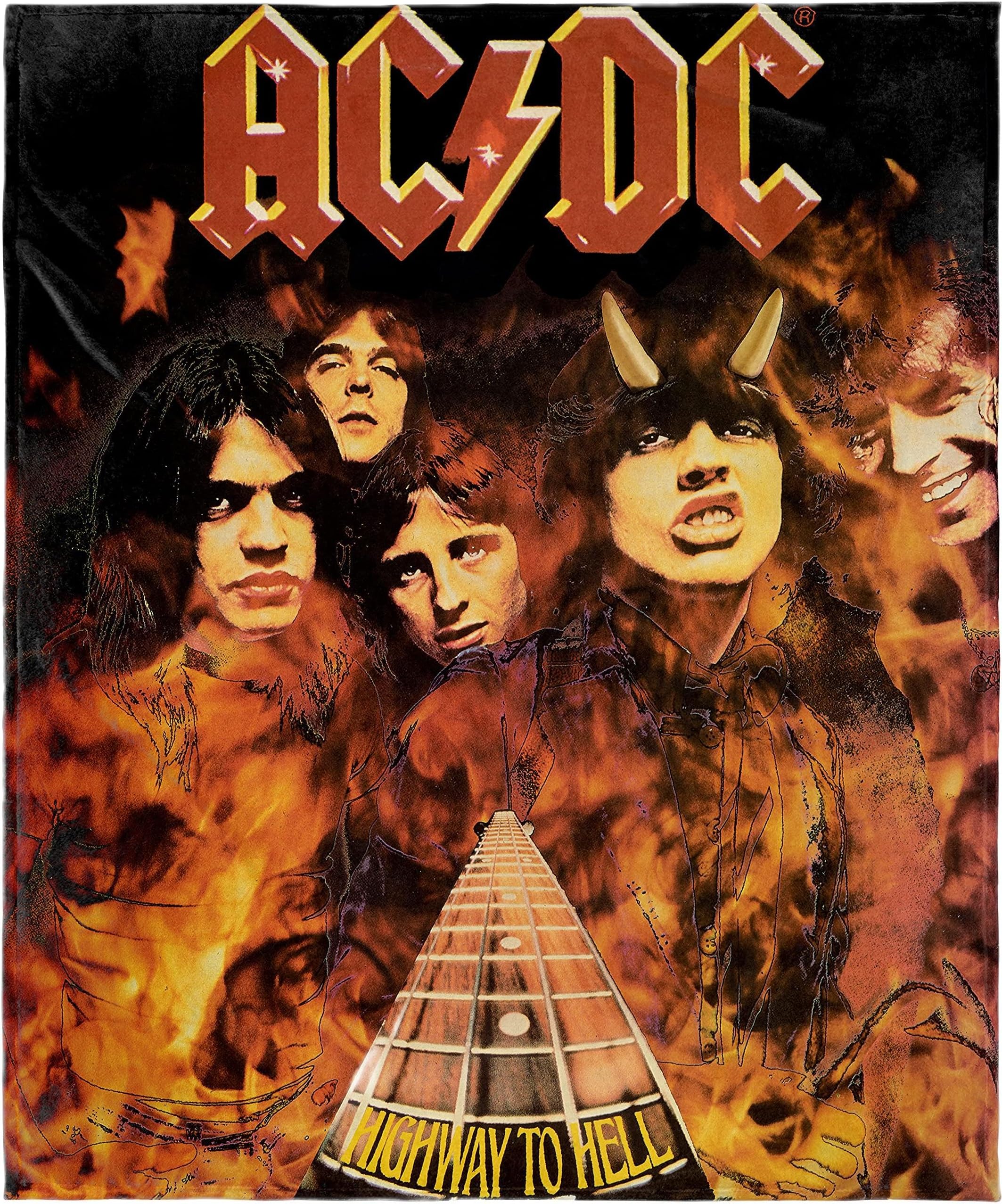 Amazon.com: INTIMO AC/DC Highway to Hell Blanket Music Album Cover Soft ...