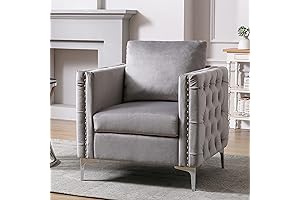Harper & Bright Designs Modern Dark Grey Accent Chair
