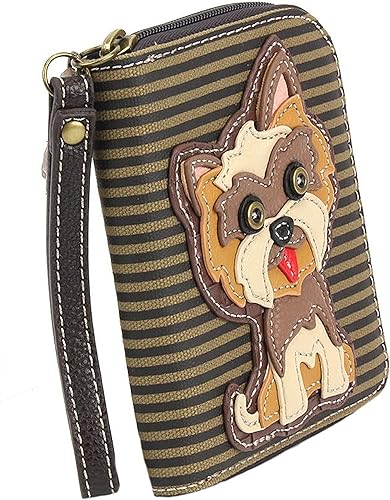 Vista 4 de CHALA Yorkshire - Cartera con cremallera, bolsa de mano, juego de regalo para amantes de los perros, Solo billetera