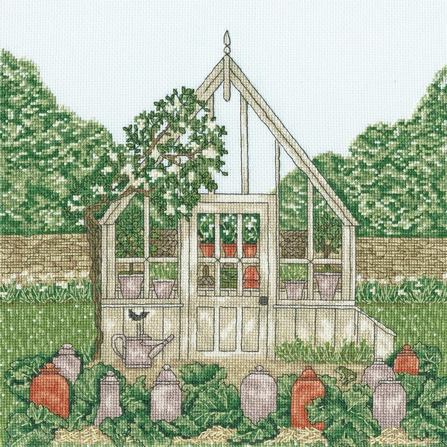 Greenhouse Cross Stitch Kit by Bothy Threads