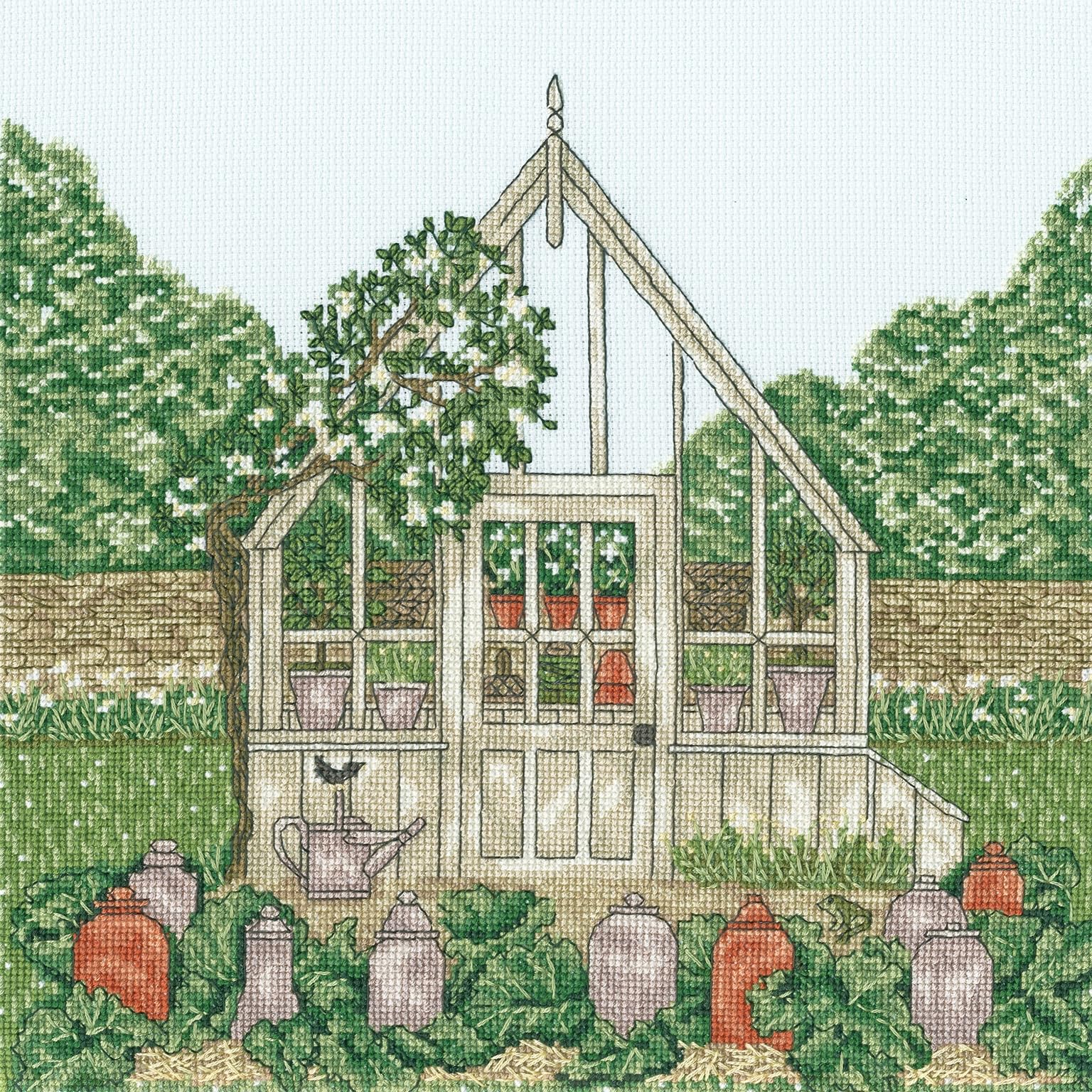Bothy Threads Counted Cross Stitch Kit - A Country Estate Greenhouse