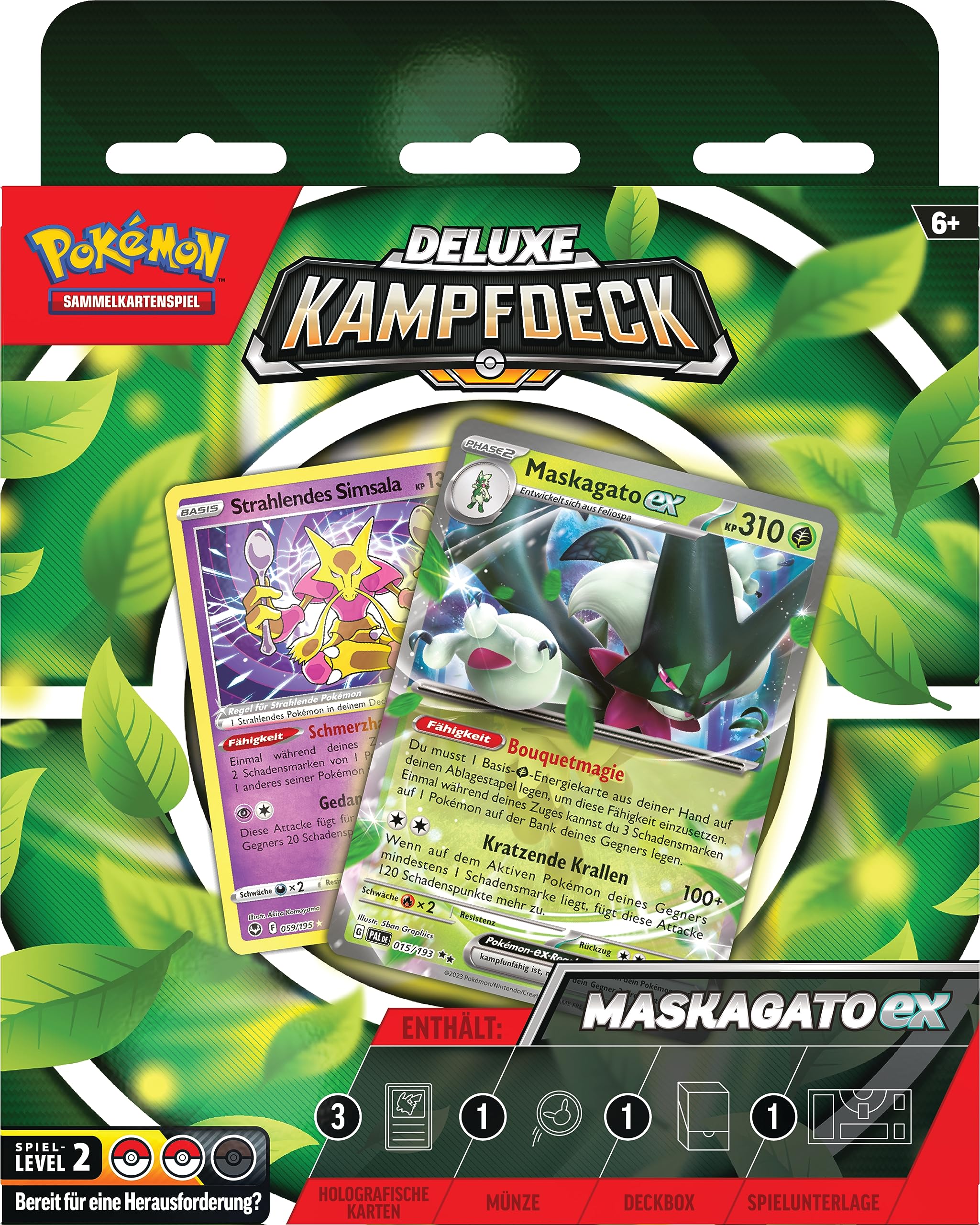 Pokémon - Gioco di carte collezionabili: deck da combattimento deluxe Maskagato-ex (mazzo immediatamente giocabile con 60 carte e accessori)