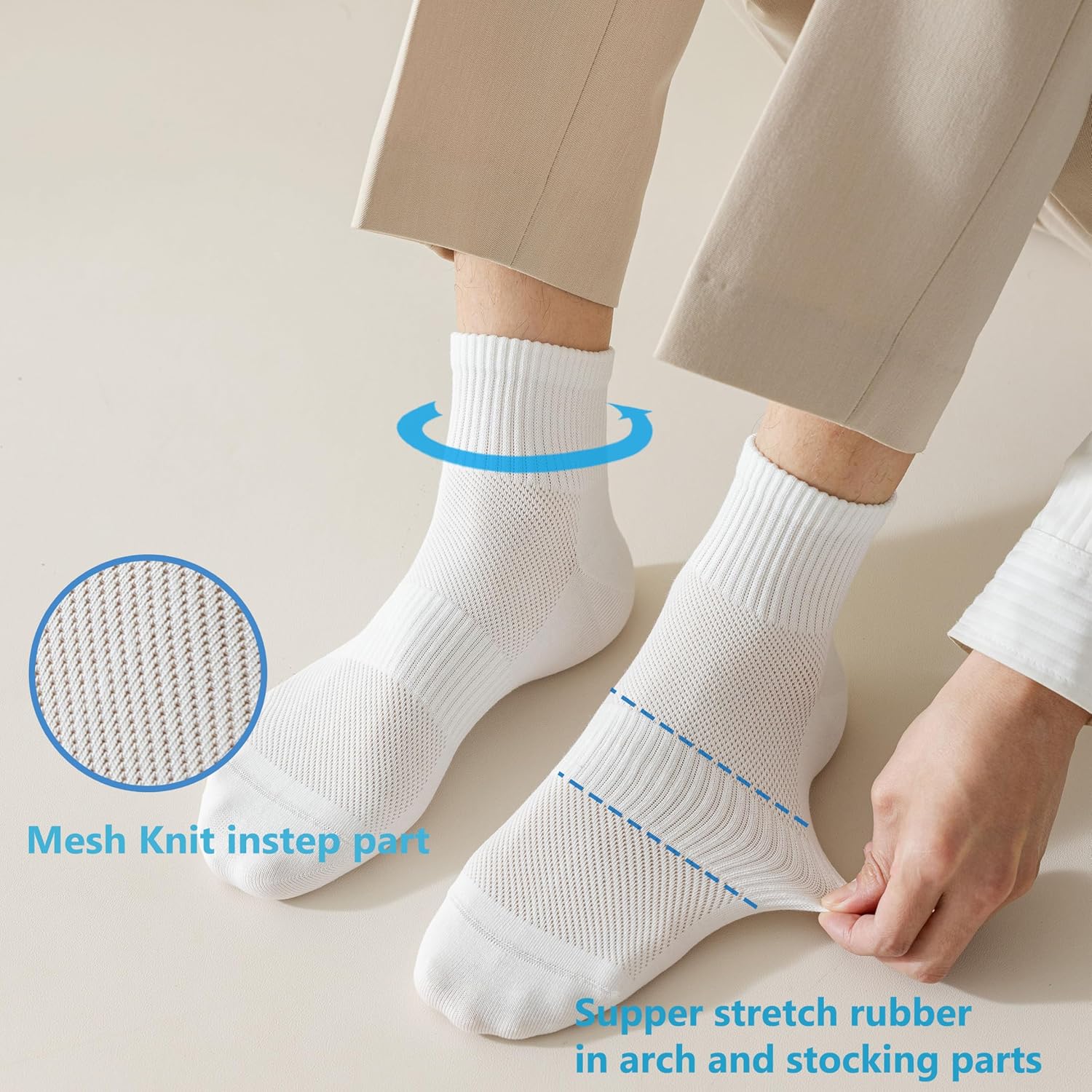 MAGIARTE Womens Mini Crew Ankle Socks Athletic Casual Cotton Socks for Women - Image 4