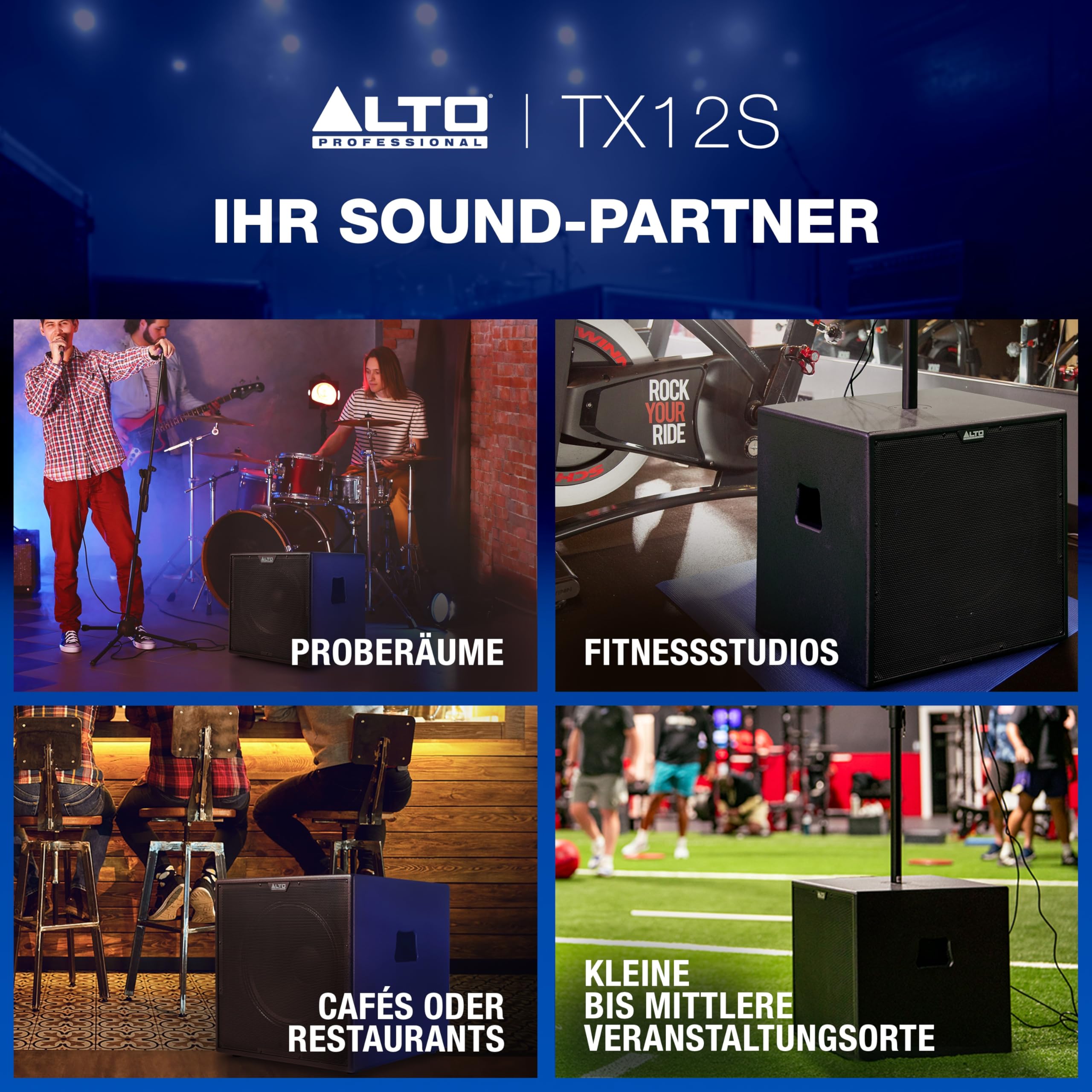 ALTO TX12S - 900W 12-Zoll Aktiv Subwoofer, DSP-optimierter PA Anlage mit 2-Zoll Schwingspule, überragendem Bass, einfachem Aufbau