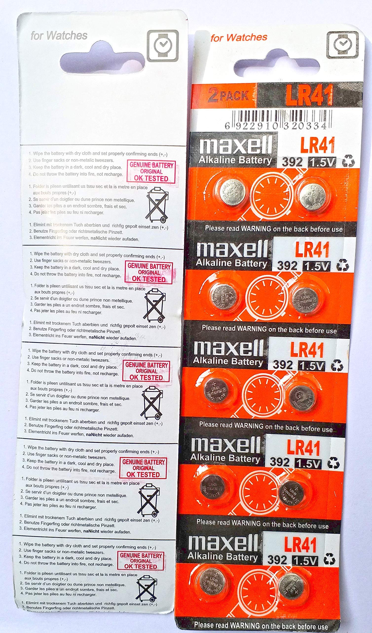 maxell lr 41 lithium cell batteries