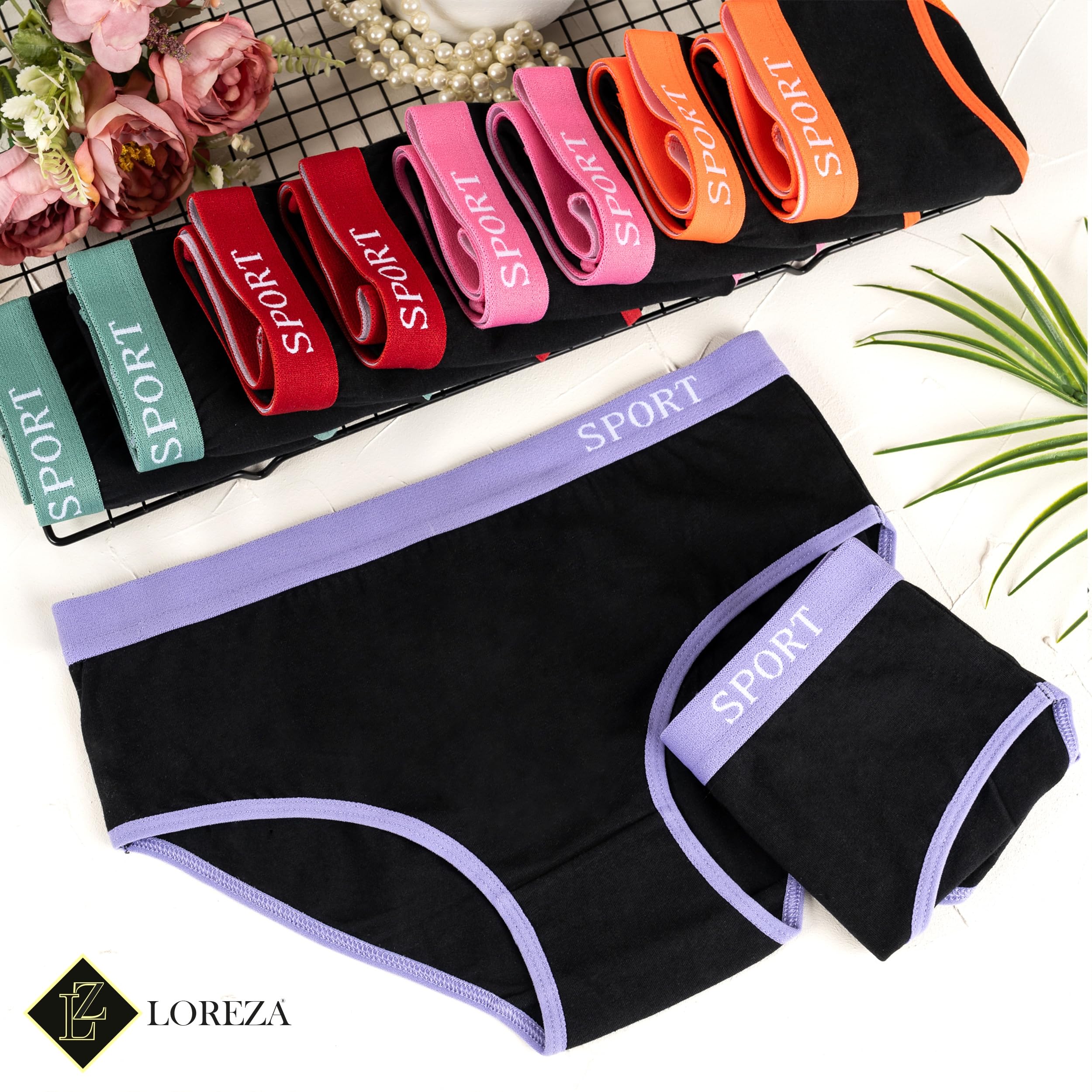 LOREZA ® 10 Culottes pour Filles Enfants en Coton 2-15 Età