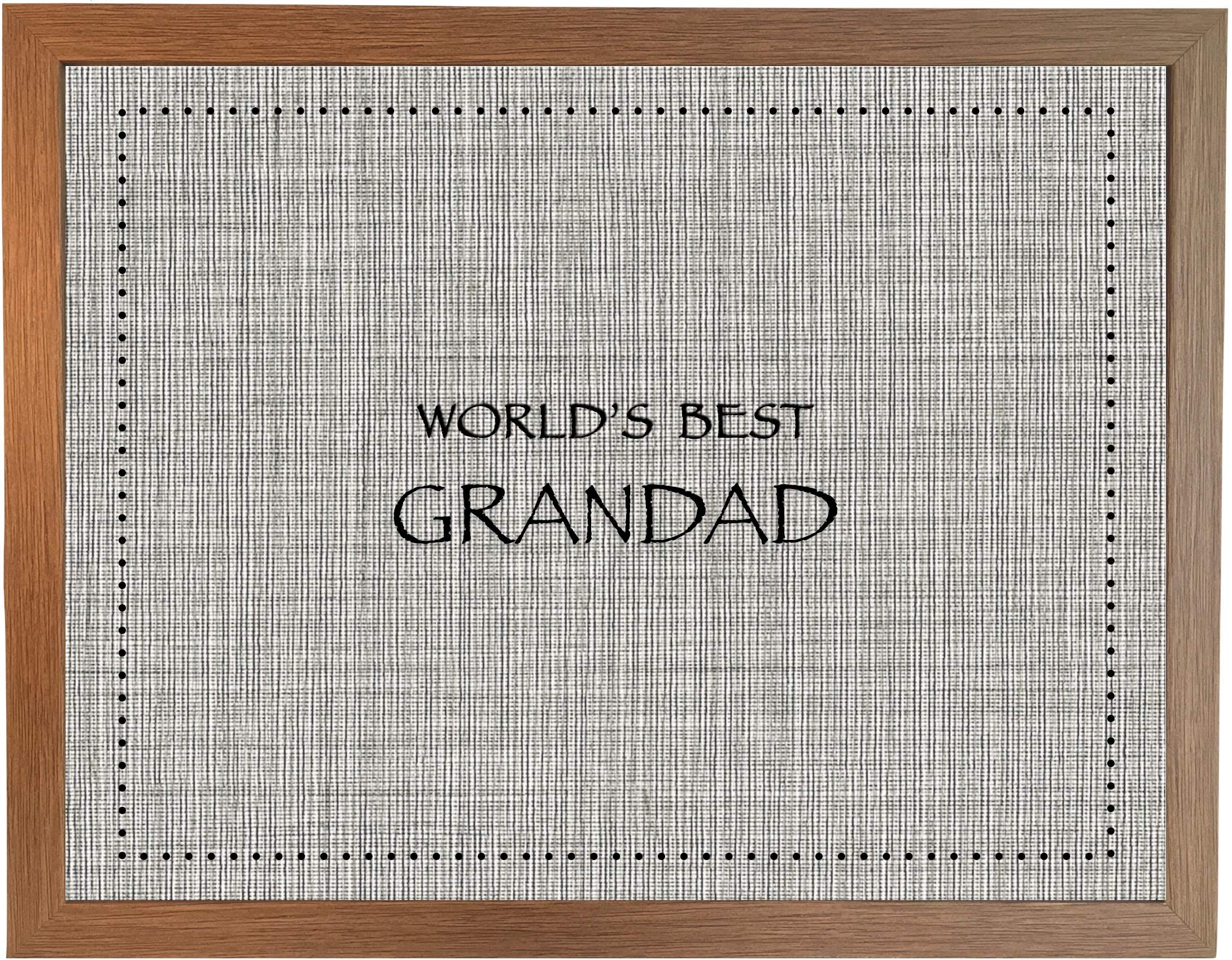Trove Homewares World's Best Grandad Vintage Wood Lap Tray: Bean Bag Padded Cushion Eating Table (World’s Best Grandad Vintage Wood)