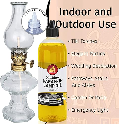 Miniatura 13 de Ner Mitzvah aceite de parafina para lámparas, no produce humo ni olor, quema aceite de forma limpia para uso en interiores y exteriores, con sistema