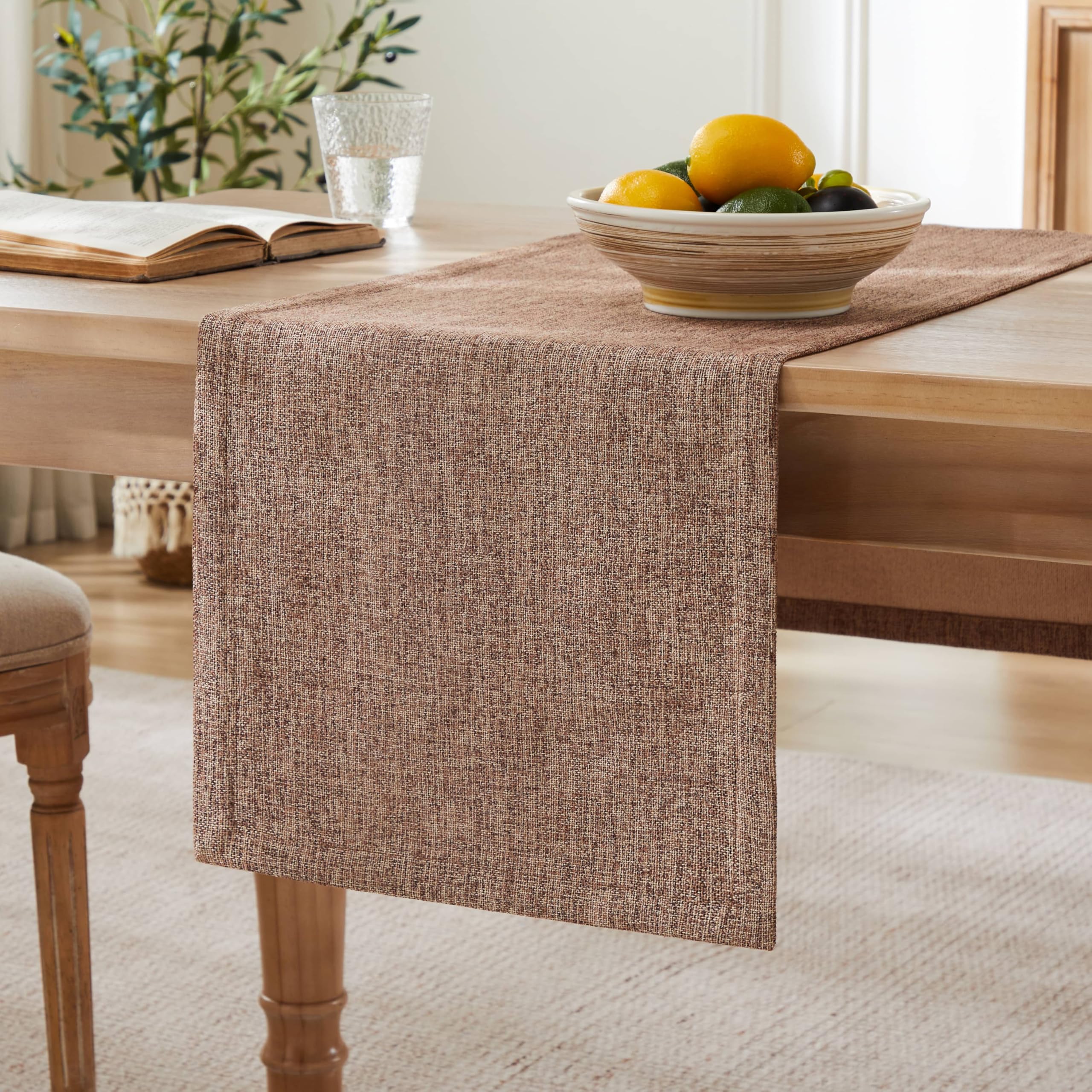 Amazon.com: ZeeMart Burlap Style Farmhouse Table Runners 60 Inches